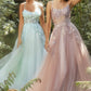 Floral Applique A-Line Gown by Andrea & Leo Couture A1142 Penelope Gown - Special Occasion