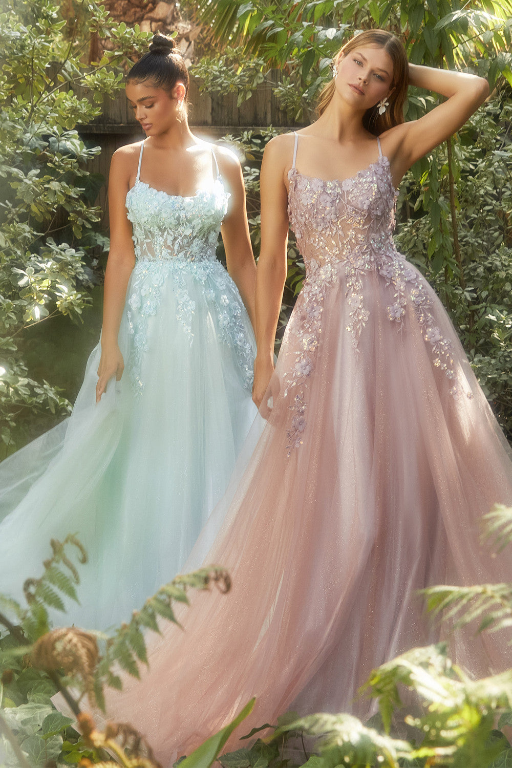 Floral Applique A-Line Gown by Andrea & Leo Couture A1142 Penelope Gown - Special Occasion