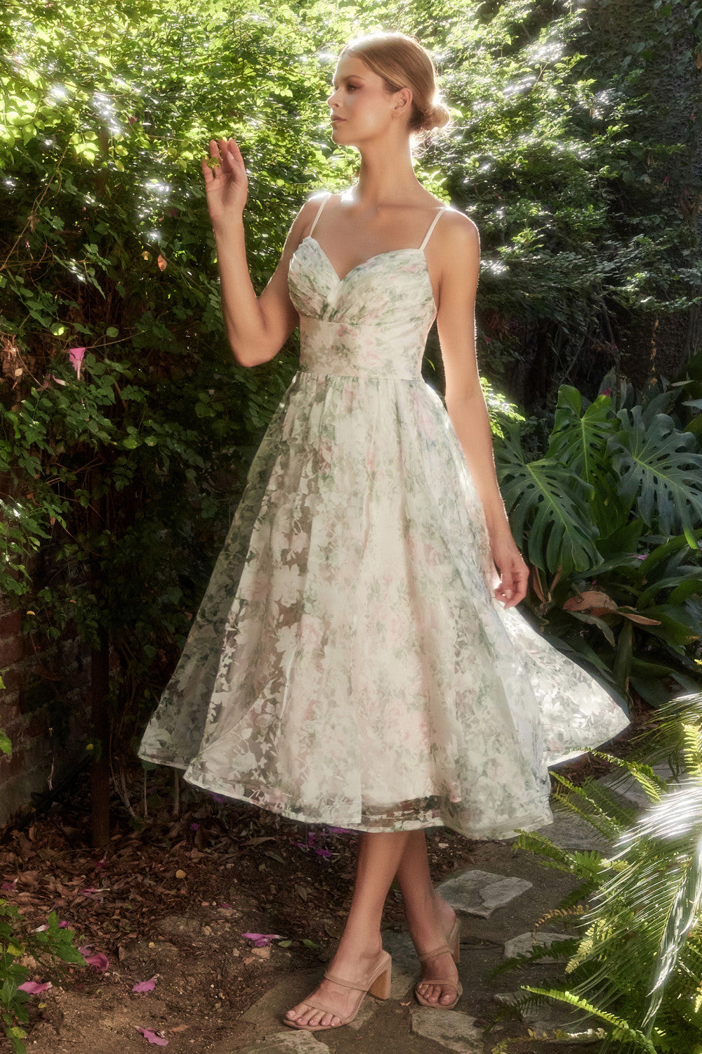 Strapless English Garden Tea Dress by Andrea & Leo Couture A1196 - Special Occasion