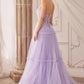 Floral Lace Tulle Halter Neckline A-line Gown Andrea & Leo Couture - A1206