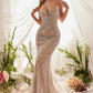 Strapless Crystal Lace Mermaid Gown by Andrea & Leo Couture A1211 - Special Occasion