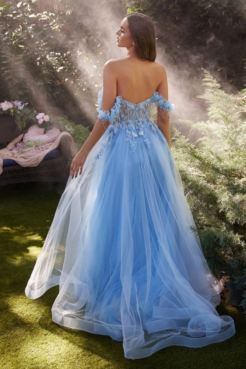 Off The Shoulder A-Line Formal Evening Gown by Andrea & Leo Couture - A1237 - Special Occasion
