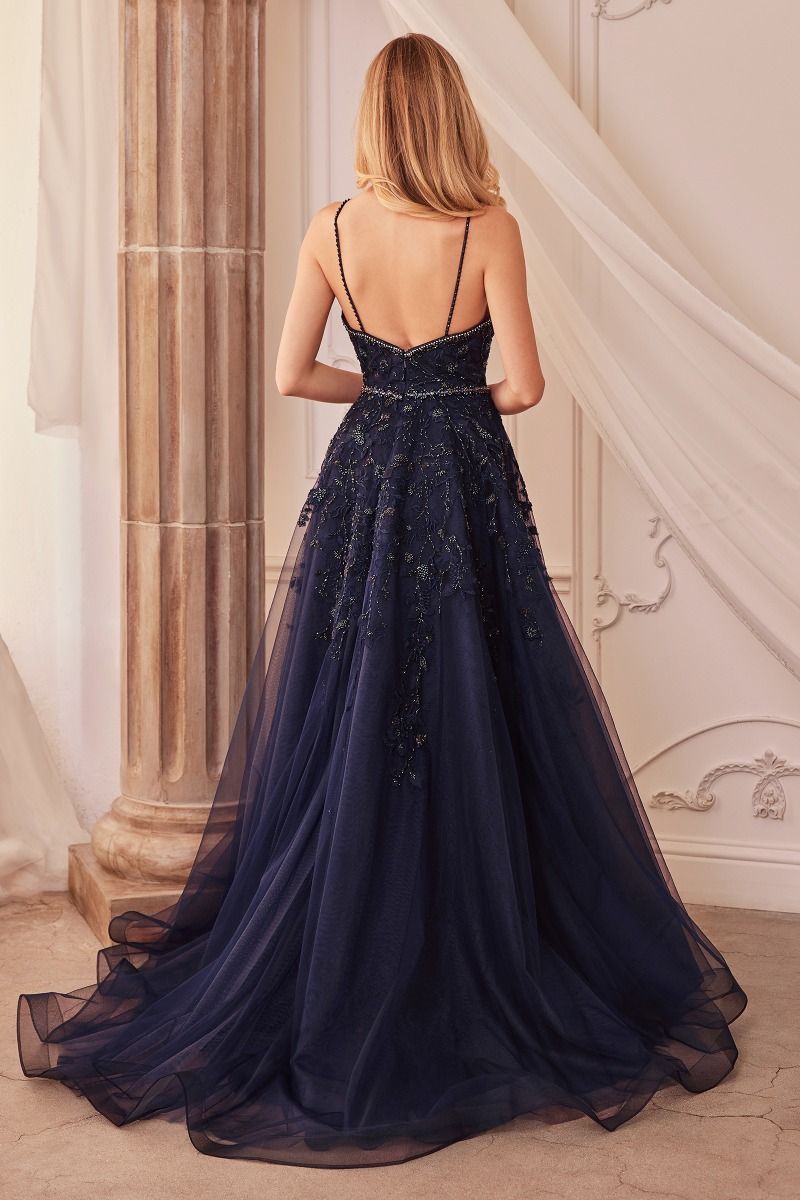 Lace Applique Sleeveless A-Line Formal Evening Gown by Andrea & Leo Couture - A1251 - Special Occasion