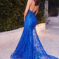 Embellsihed V-Nekline Mermaid Formal Evening Gown by Andrea & Leo Couture - A1252 - Special Occasion