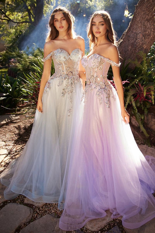 Embellished A-Line Tulle Formal Evening Gown by Andrea & Leo Couture - A1258 - Special Occasion