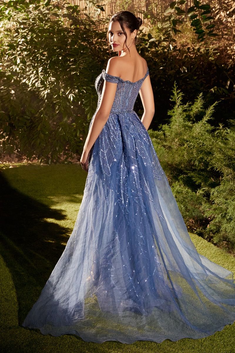 Embellished Off The Shoulder Formal Evening Gown by Andrea