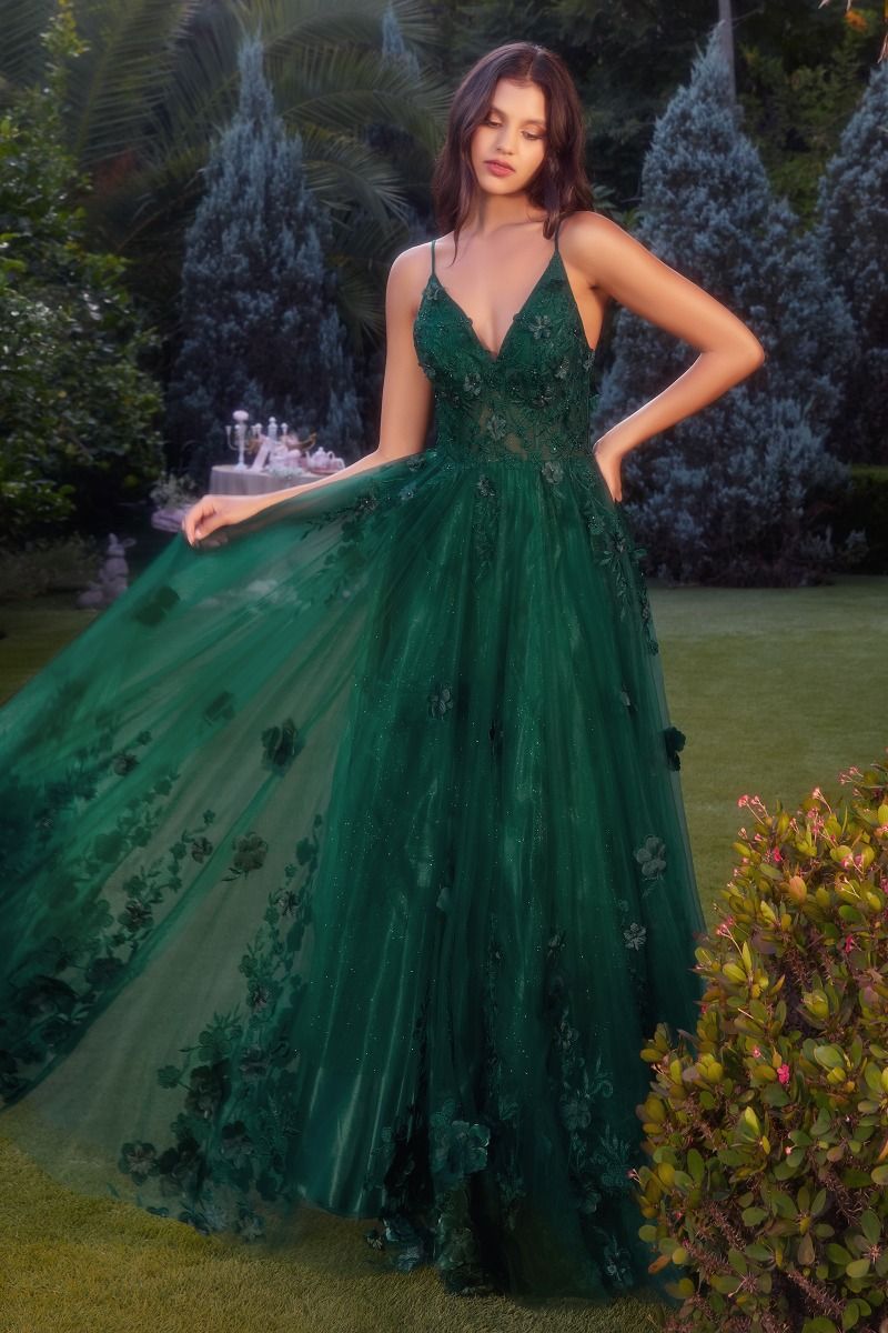 floral formal gown dress Sherri Hill Strapless Ruffle Floral 57144