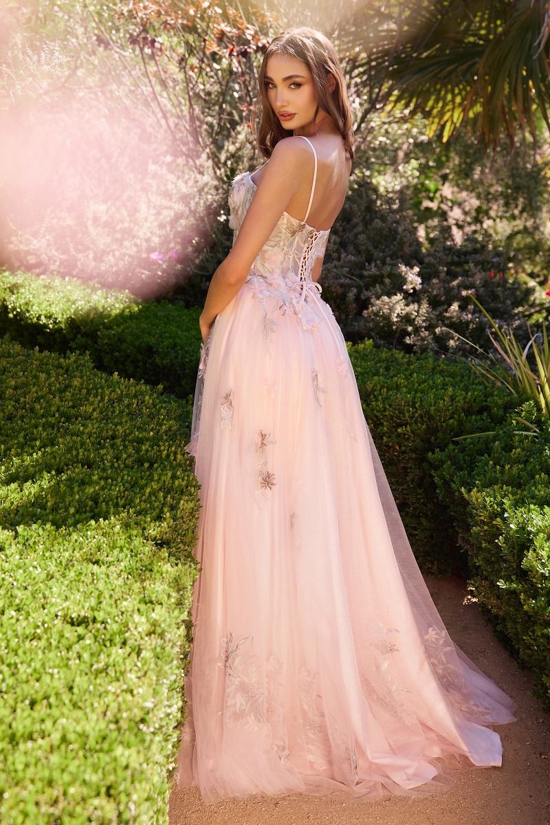 women's light pink off the shoulder goddess dress Andrea and Leo A1330 Long Formal Dress Blush / 8