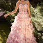 Floral Strapless A-Line Formal Evening Gown by Andrea & Leo Couture - A1334 - Special Occasion/Curves
