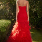 Sweetheart Neckline Leg Slit Formal Evening Gown by Andrea & Leo Couture - A1337 - Special Occasion