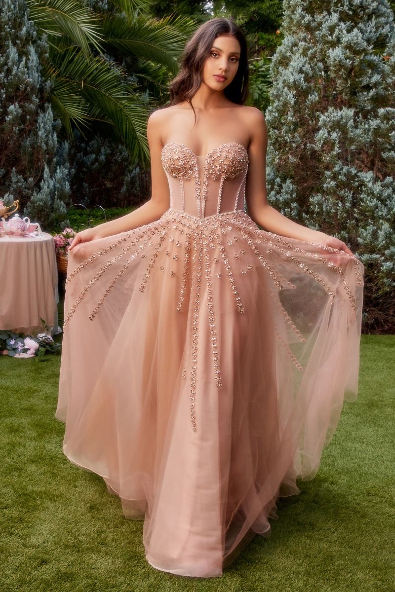 Andrea and Leo A1338 Prom Dress - Rose Gold | NewYorkDress Andrea and Leo A1338 Prom Dress - Rose Gold | NewYorkDress