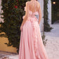 Strapless Chiffon Ruffle A-Line Formal Evening Gown by Andrea & Leo Couture - A1341 - Special Occasion
