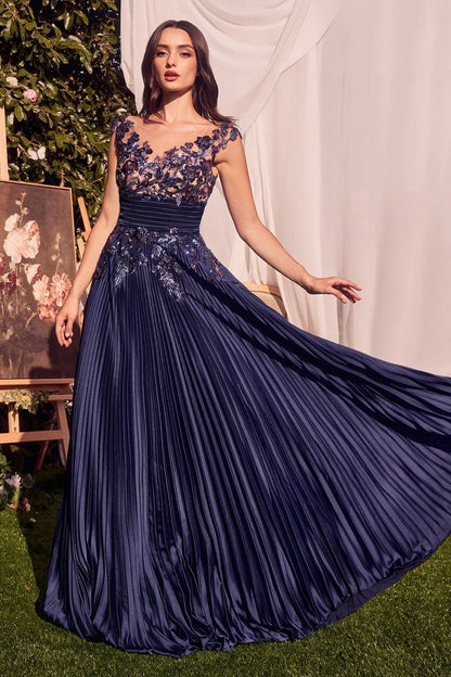 Embellished Satin A-Line Gown by Andrea and Leo A1355 - Special Occasion/Curves