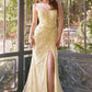 High Illusion Neckline Sheath Gown by Andrea and Leo A1362 - Special Occasion