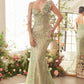 Beaded One Shoulder Mermaid Gown by Andrea and Leo A1392 - Special Occasion/Curves