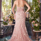 Strapless Sheer Pleated Corset Gown by Andrea and Leo A1396 - Special Occasion