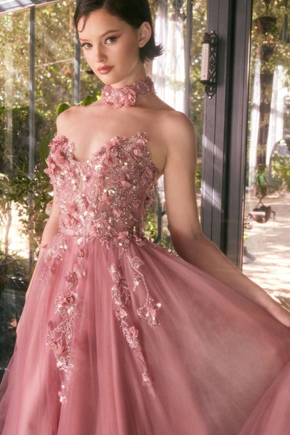 Strapless Sweetheart Neckline A-Line Gown by Andrea and Leo A1399 - Special Occasion/Curves