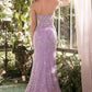 Strapless Sweetheart Neckline Leg Slit Gown by Andrea and Leo A1404 - Special Occasion