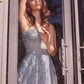 Lace Applique Sweetheart Leg Slit Gown by Andrea and Leo A1415 - Special Occasion