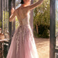 Lace & Tulle Thin Straps A-Line Gown by Andrea and Leo A1416 - Special Occasion/Curves