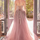 Lace & Tulle Thin Straps A-Line Gown by Andrea and Leo A1416 - Special Occasion/Curves