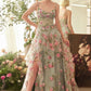 Floral Print Layered A-Line Gown by Andrea and Leo A1420 - Special Occasion