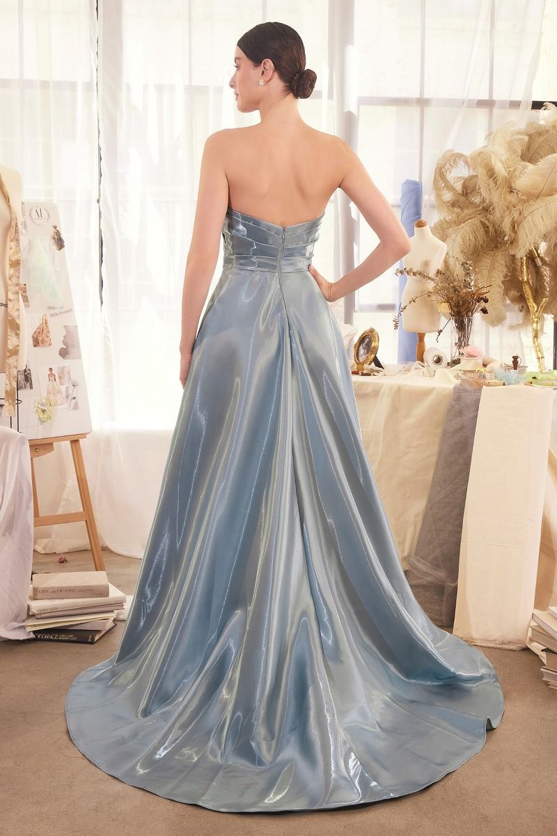 Strapless Straight Across Bodice A-Line Gown by Andrea and Leo A1439 - Special Occasion