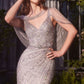 Beaded V-Neckline Sheath Gown by Andrea and Leo A1443 - Special Occasion