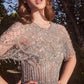 Embellished Bodice High Neckline Gown by Andrea and Leo A1444 - Special Occasion