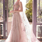 Embroidery V-Neckline A-Line Gown by Andrea and Leo A1459 - Special Occasion