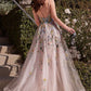 Lace Applique A-Line Tulle Gown by Andrea and Leo A1460 - Special Occasion