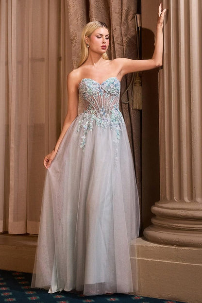 Strapless Sweetheart Neckline Gown by Andrea and Leo A1478 - Special Occasion