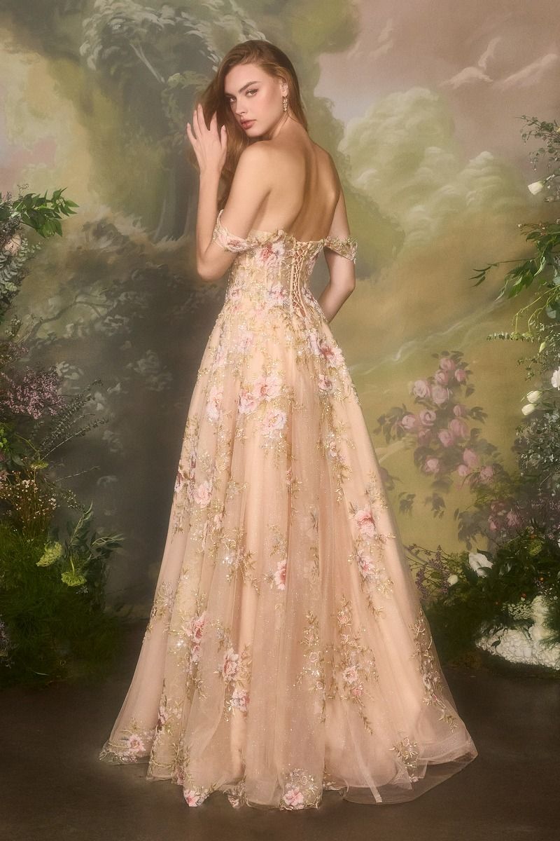 Square Neckline A-Line Gown by Andrea and Leo A1480 - Special Occasion