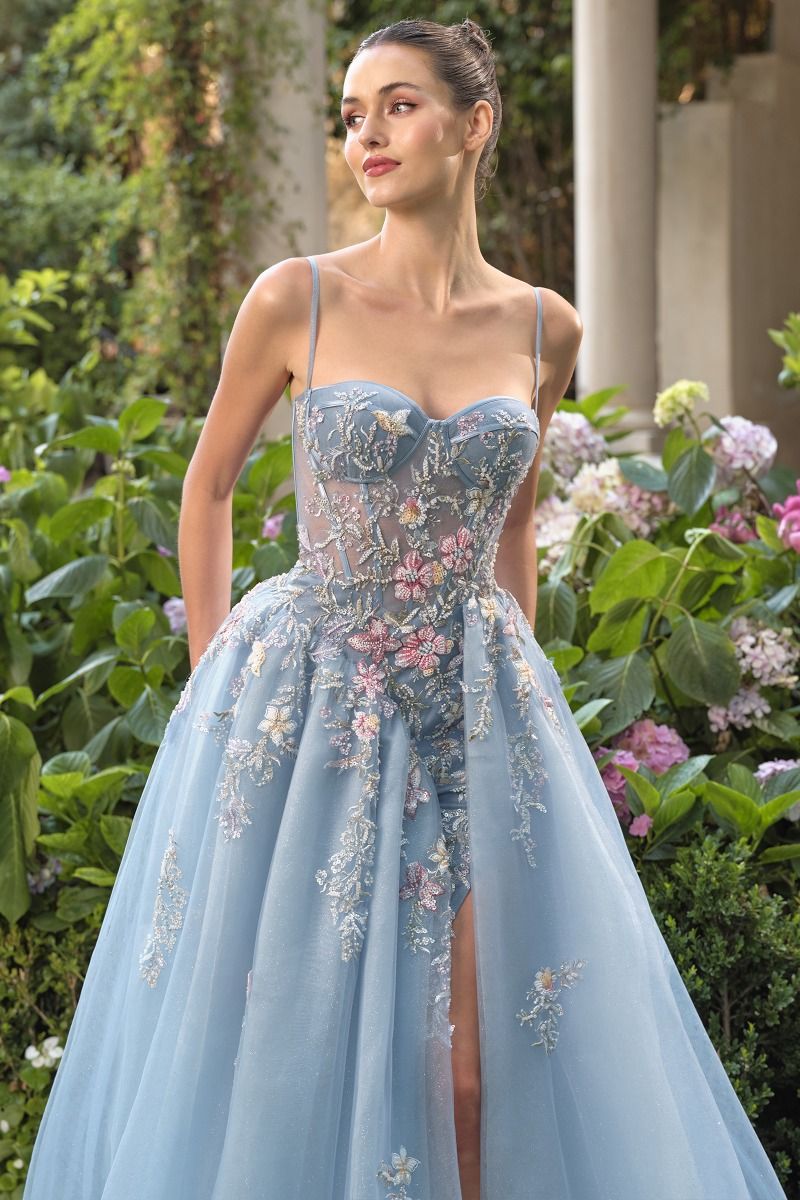 Glitter Illusion Layered Tulle Gown by Andrea and Leo A1490 - Special Occasion