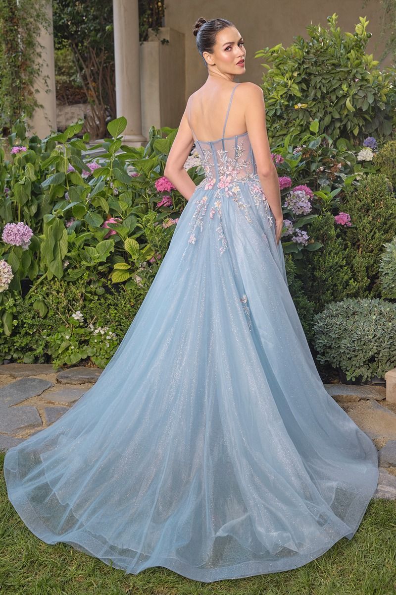 Glitter Illusion Layered Tulle Gown by Andrea and Leo A1490 - Special Occasion