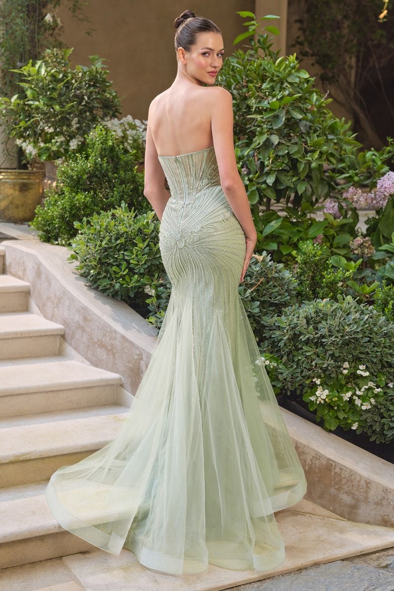 Strapless Sweetheart Neckline Gown by Andrea and Leo A1492 - Special Occasion