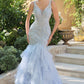 Deep V-Neckline Mermaid Gown by Andrea and Leo A1493 - Special Occasion