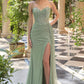 Strapless Sweetheart Leg Slit Gown by Andrea and Leo A1494 - Special Occasion