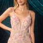 3D Floral Applique Sheath Gown by Andrea and Leo A1500 - Special Occasion