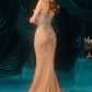 Plunging Sweetheart Layered Tulle Gown by Andrea and Leo A1505 - Special Occasion