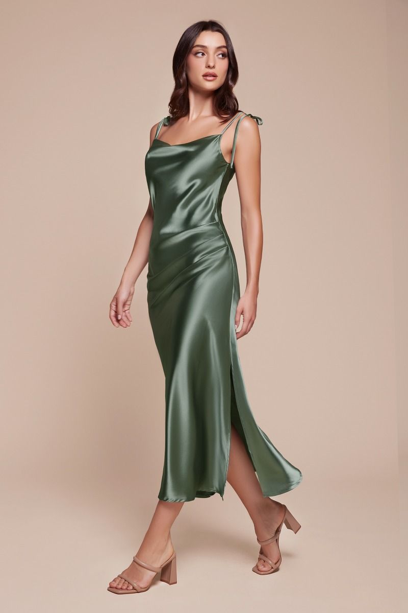 Cinderella Divine - BD103 Slim Fit Satin Midi/Short Dress