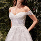 Lace & Tulle Sweetheart Neckline A-Line Gown by Cinderella Divine C159W - Special Occasion