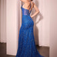 Thin Straps Sweetheart Leg Slit Gown by Cinderella Divine C163B - Special Occasion