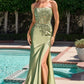 Stretch Satin Strapless Neckline Gown By Ladivine C168 - Women Evening Formal Gown - Special Occasion