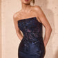 Stretch Satin Strapless Neckline Gown By Ladivine C168 - Women Evening Formal Gown - Special Occasion