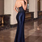 Stretch Satin Strapless Neckline Gown By Ladivine C168 - Women Evening Formal Gown - Special Occasion