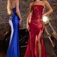 Stretch Satin Strapless Neckline Gown By Ladivine C168 - Women Evening Formal Gown - Special Occasion