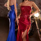 Stretch Satin Strapless Neckline Gown By Ladivine C168 - Women Evening Formal Gown - Special Occasion