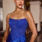 Strapless Leg Slit Mermaid Gown By Ladivine C170 - Women Evening Formal Gown - Special Occasion