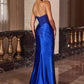 Strapless Leg Slit Mermaid Gown By Ladivine C170 - Women Evening Formal Gown - Special Occasion